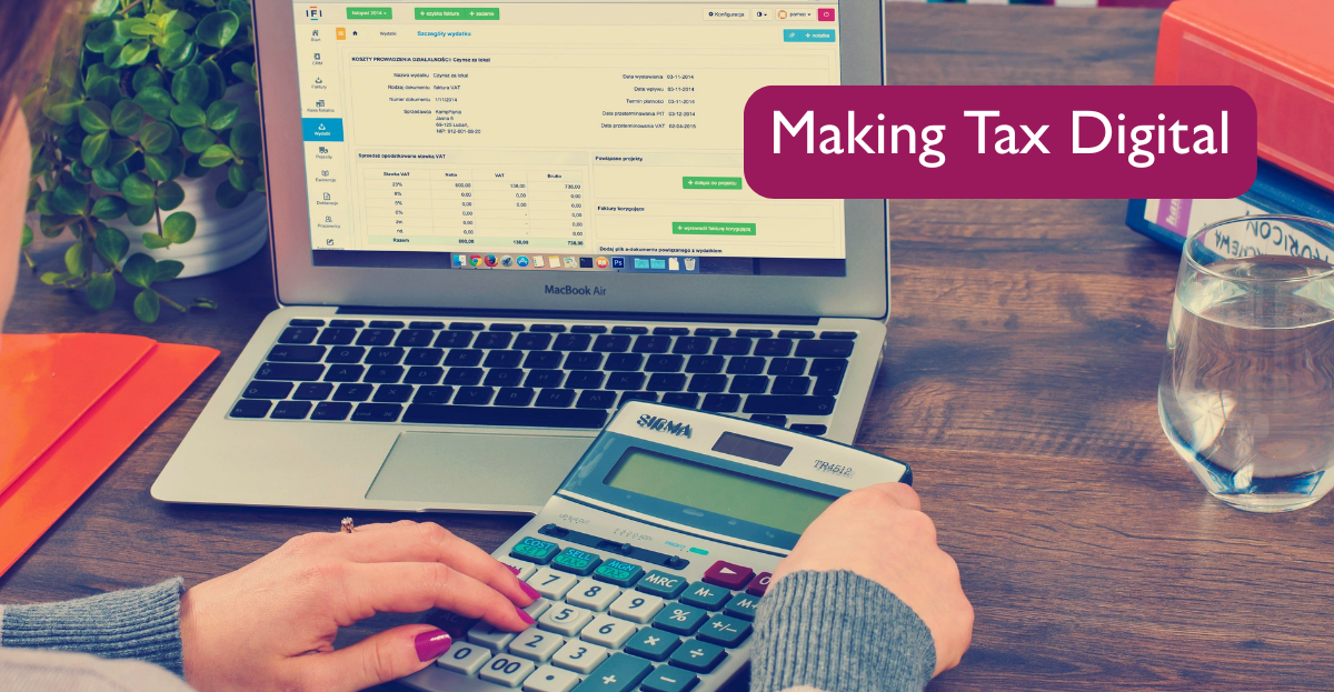 Computer with tax numbers